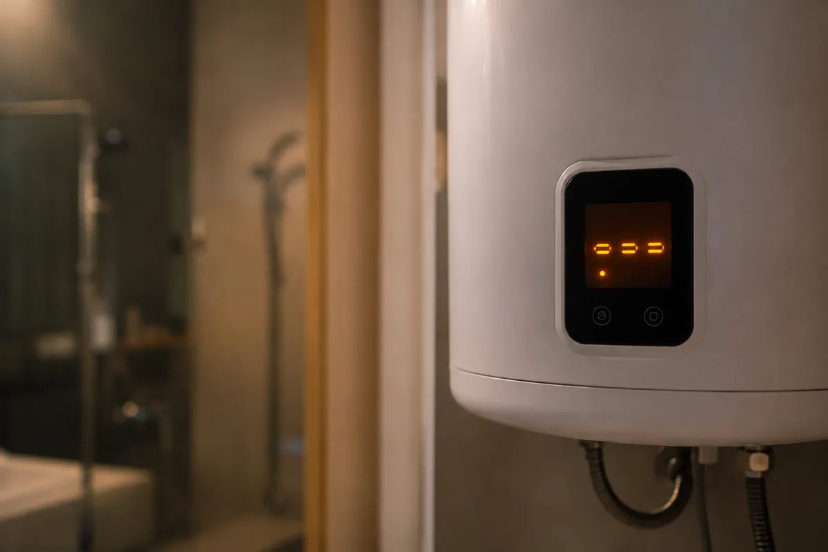 Дисплей водонагревателя Haier с мигающим индикатором ошибки