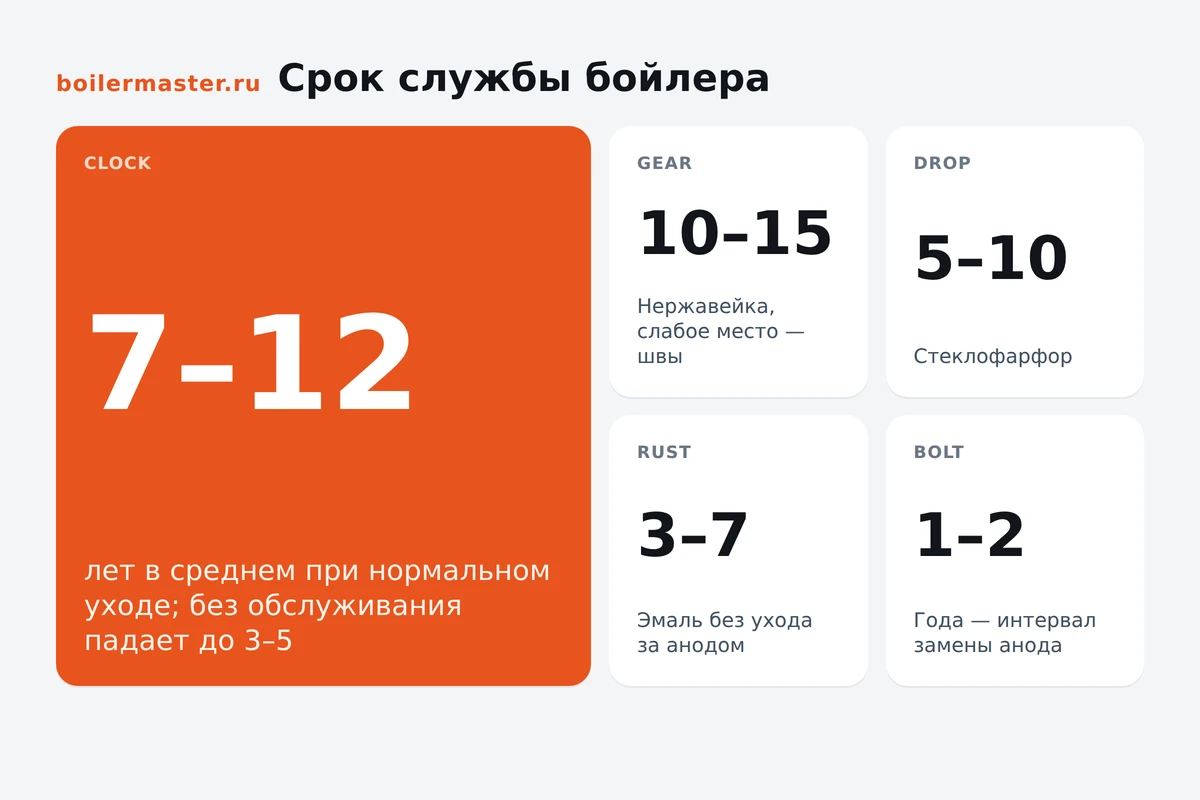 Накопительный водонагреватель, отработавший несколько лет