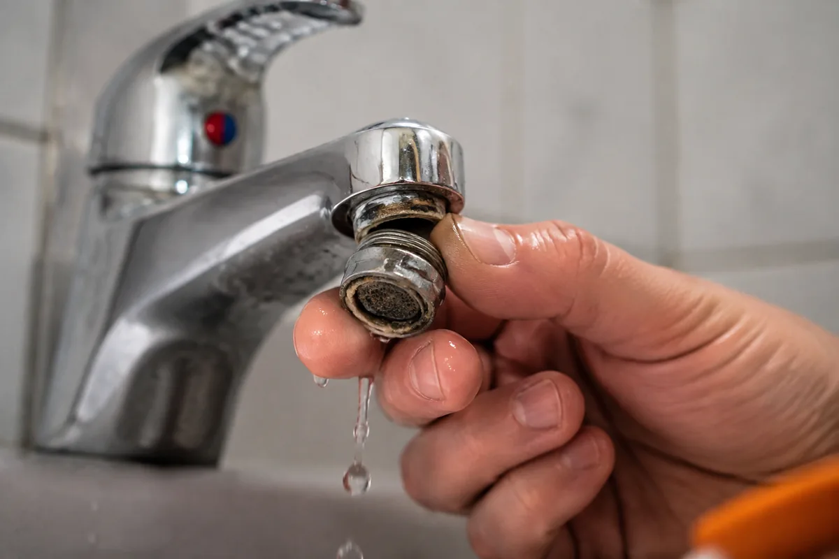 Обратный клапан водонагревателя, забитый накипью и ржавчиной