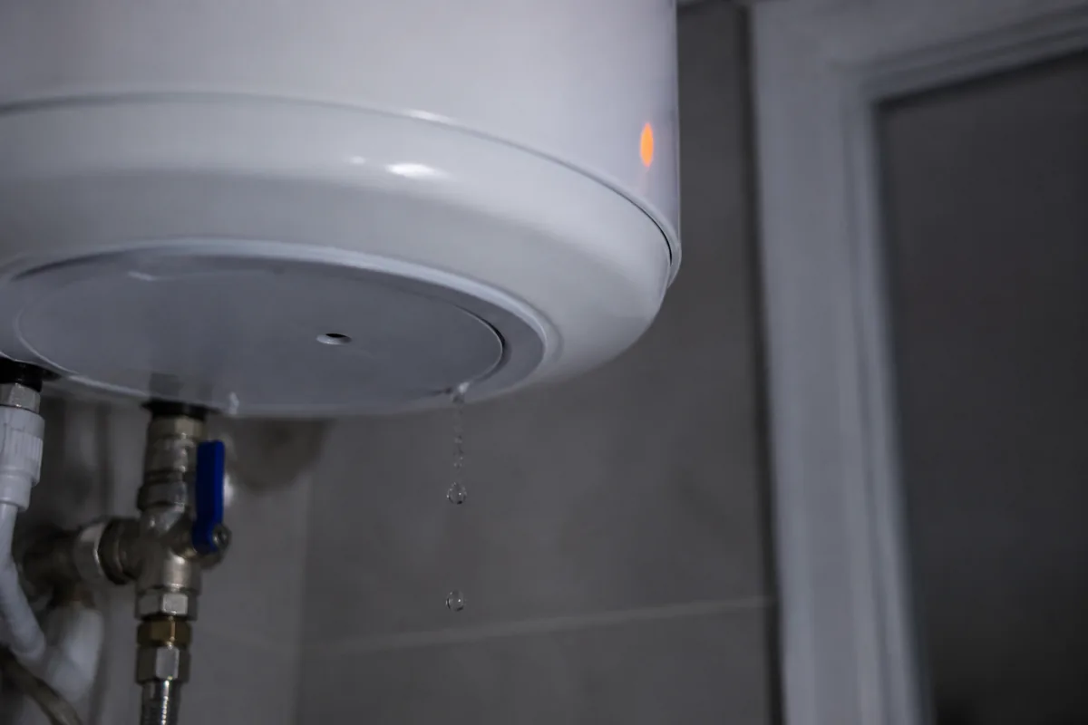 Ревизионное отверстие в нижней крышке Zanussi, откуда течёт вода